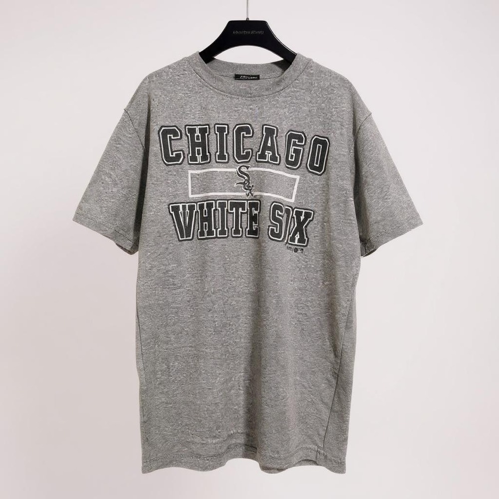 Team Athletics MLB Chicago White Sox Graphic Tee Grey Sporty Large Gorpcore